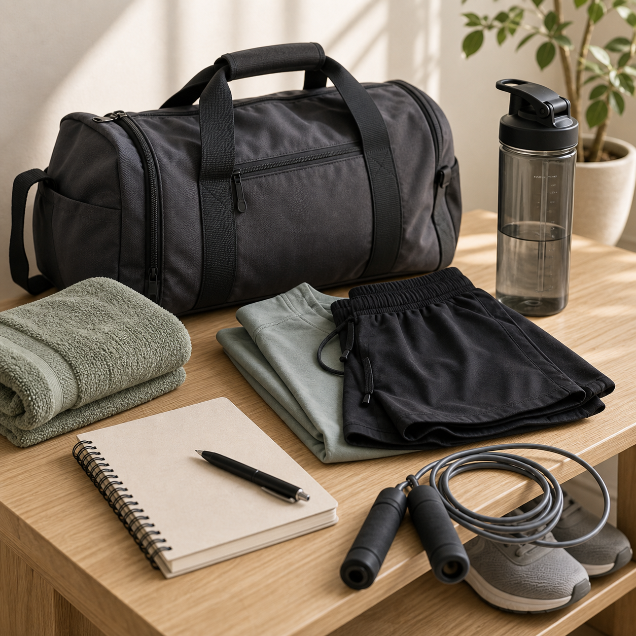 Non-branded gym gear context